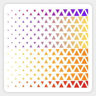 Rainbow gradient triangle pattern Sticker